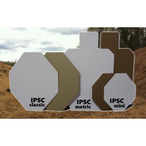 Мишень IPSC мини (с белой стороной) ( уп. 10 шт. ) арт.: IPSC 52038/10